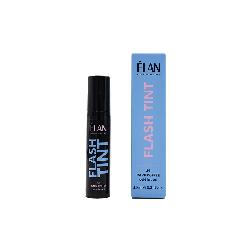 Direct eyebrow tinting system «FLASH TINT» 14 Dark Coffee (cold brown)