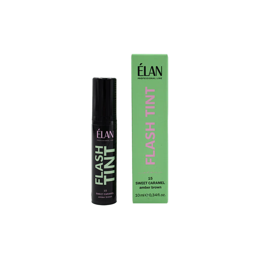 Direct eyebrow tinting system «FLASH TINT» 15 Sweet Caramel (amber brown)