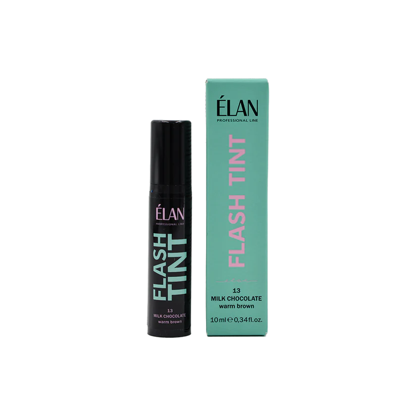 Direct color eyebrow tinting system «FLASH TINT» 13 Milk Chocolate (warm brown)